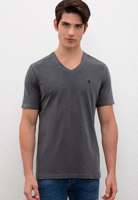 Erkek Antrasit Basic Tişört - 50220581074