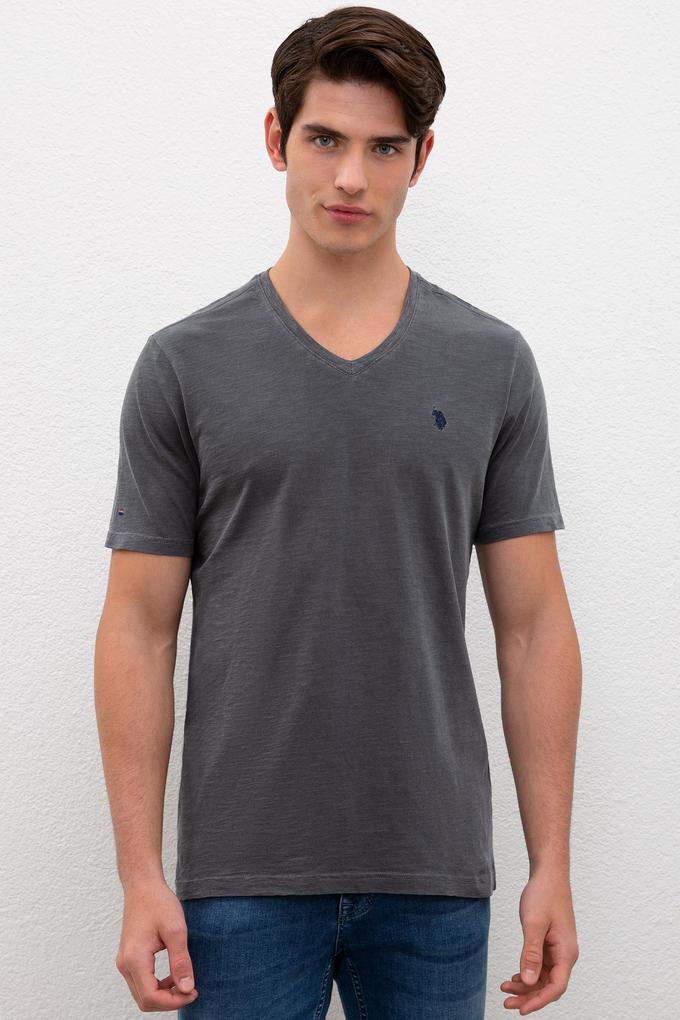 Erkek Antrasit Basic Tişört