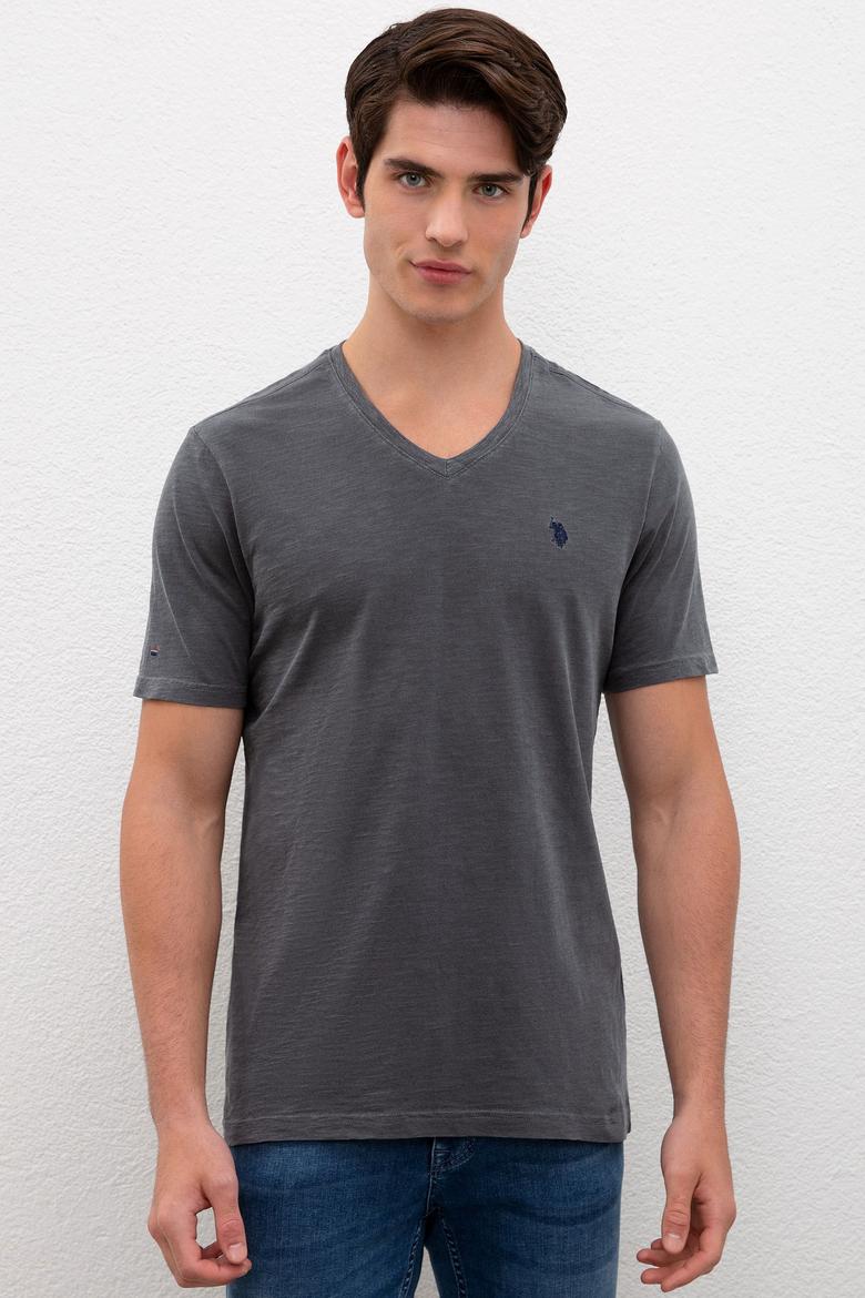 Erkek Antrasit Basic Tişört