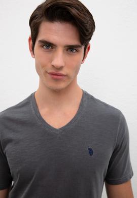 Erkek Antrasit Basic Tişört - 50220581074