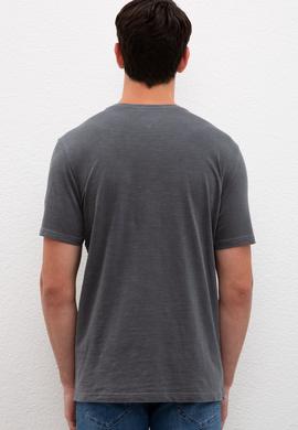 Erkek Antrasit Basic Tişört - 50220581074