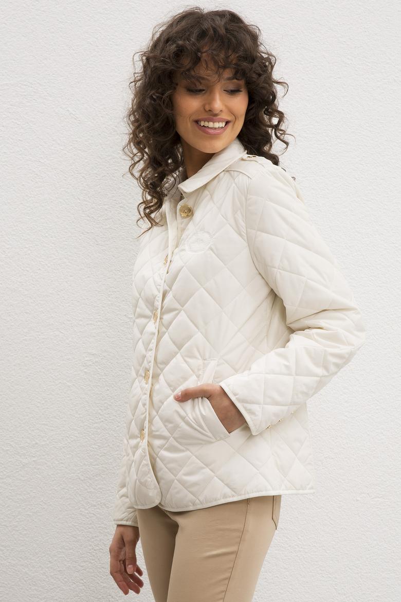 Kadın Beyaz Mont - 50217712026