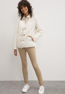 Kadın Beyaz Mont - 50217712026