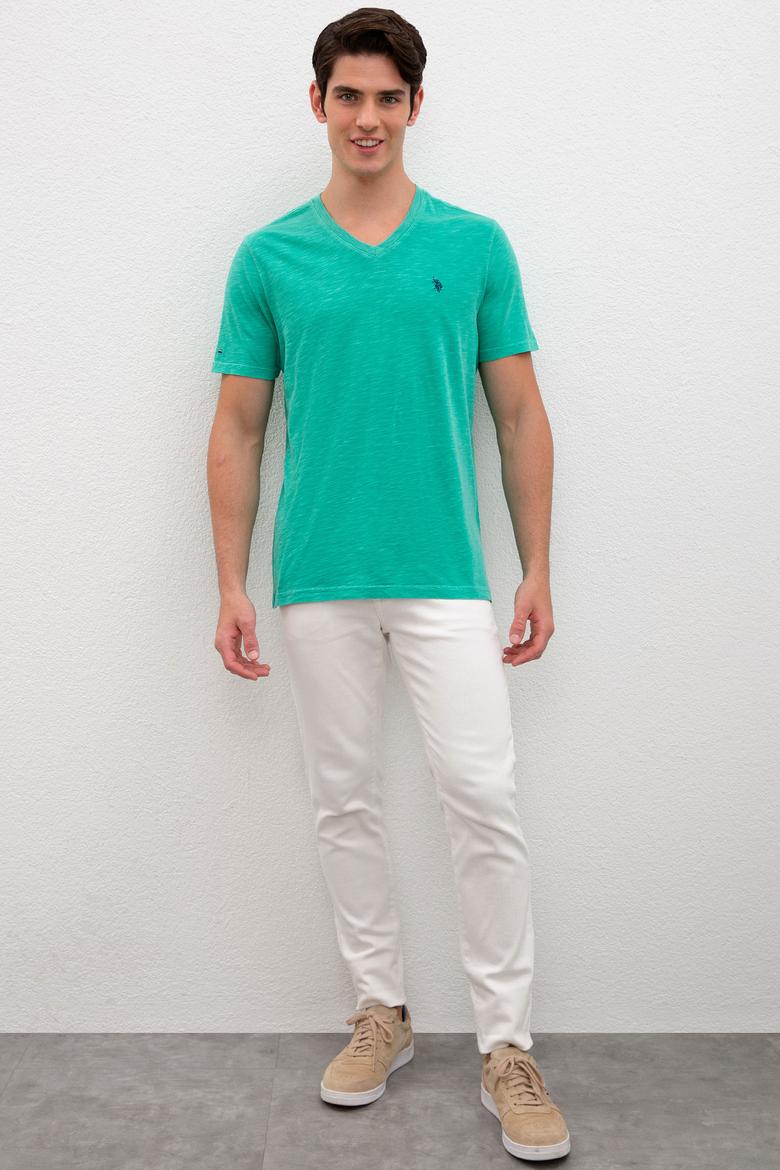 Erkek Yeşil Basic Tişört - 50220581038