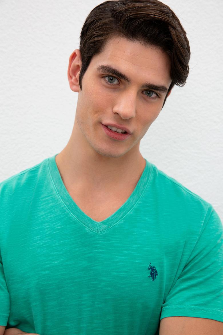 Erkek Yeşil Basic Tişört - 50220581038