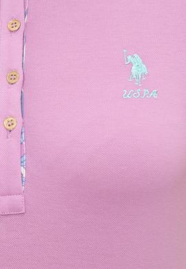 Kadın Eflatun Basic Polo Yaka Tişört - 50233223230