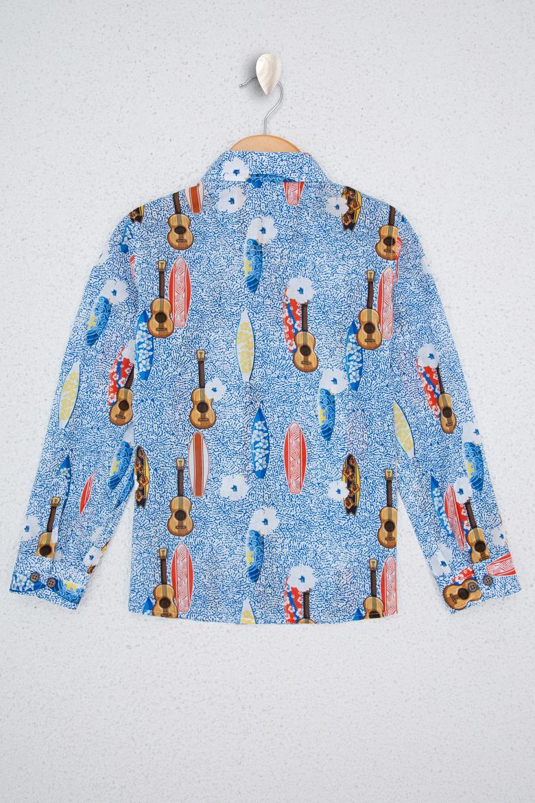 Erkek Çocuk Saks Uzun Kollu Gömlek - 50232942007