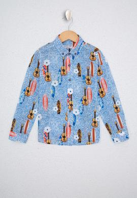 Erkek Çocuk Saks Uzun Kollu Gömlek - 50232942007