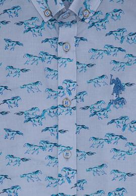 Erkek Çocuk Açık Mavi Uzun Kollu Gömlek - 50234856002