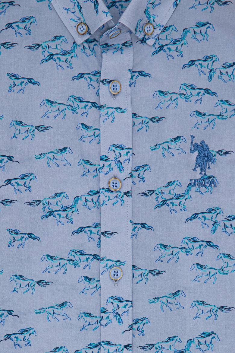 Erkek Çocuk Açık Mavi Uzun Kollu Gömlek - 50234856002