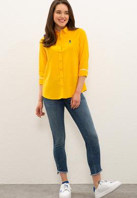 Kadın Sarı Gömlek Uzunkol Basic - 50200157030