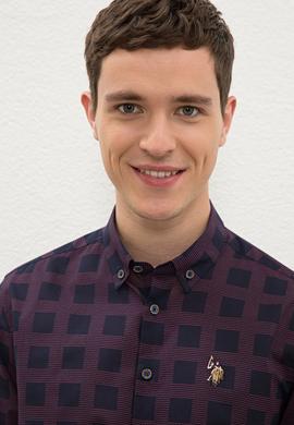 Erkek Bordo Uzun Kollu Gömlek - 50225281007