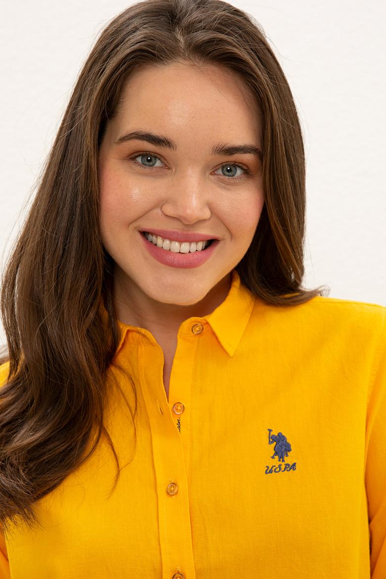 Kadın Sarı Gömlek Uzunkol Basic - 50200157030