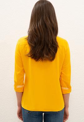 Kadın Sarı Gömlek Uzunkol Basic - 50200157030