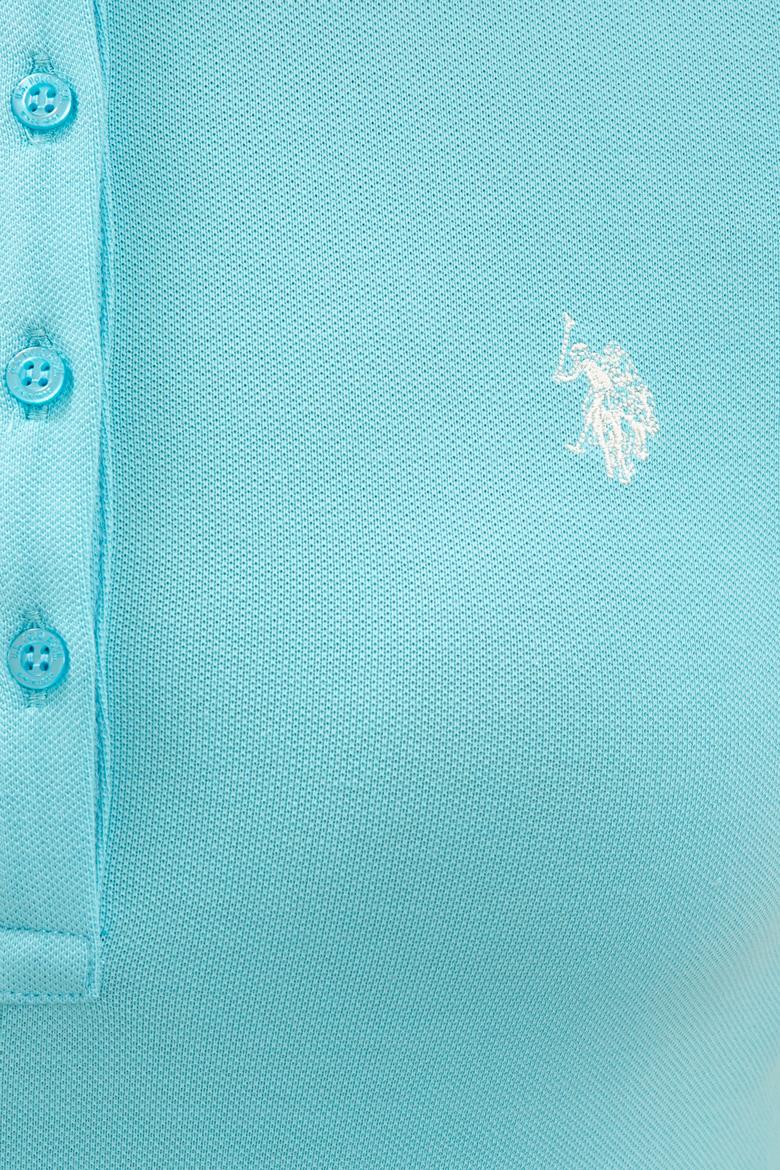 Kadın Turkuaz Basic Polo Yaka Tişört - 50234714037