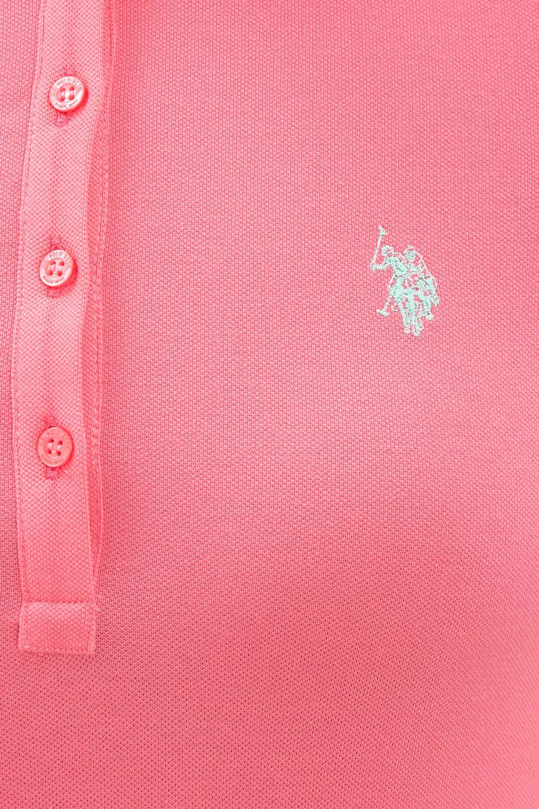 Kadın Pembe Basic Polo Yaka Tişört - 50234714136