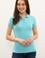 Kadın Turkuaz Basic Polo Yaka Tişört