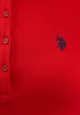 Kadın Kırmızı Basic Polo Yaka Tişört - 50234714182