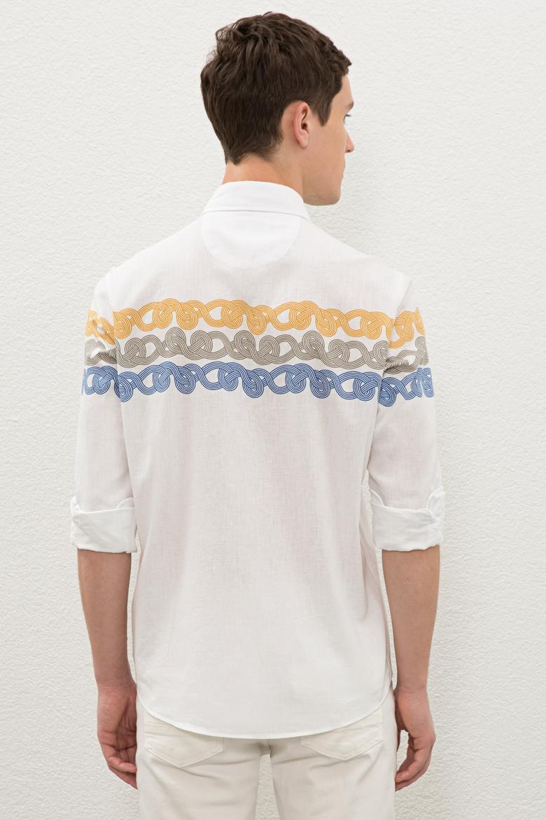 Erkek Beyaz Uzun Kollu Gömlek - 50235231007