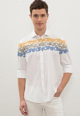 Erkek Beyaz Uzun Kollu Gömlek - 50235231007