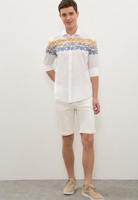 Erkek Beyaz Uzun Kollu Gömlek - 50235231007