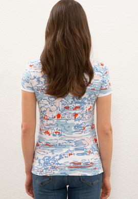 Kadın Beyaz Polo Yaka T-Shirt - 50235434004