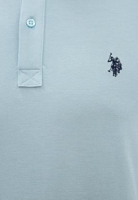 Erkek Açık İndigo Basic Polo Yaka Tişört - 50232303013