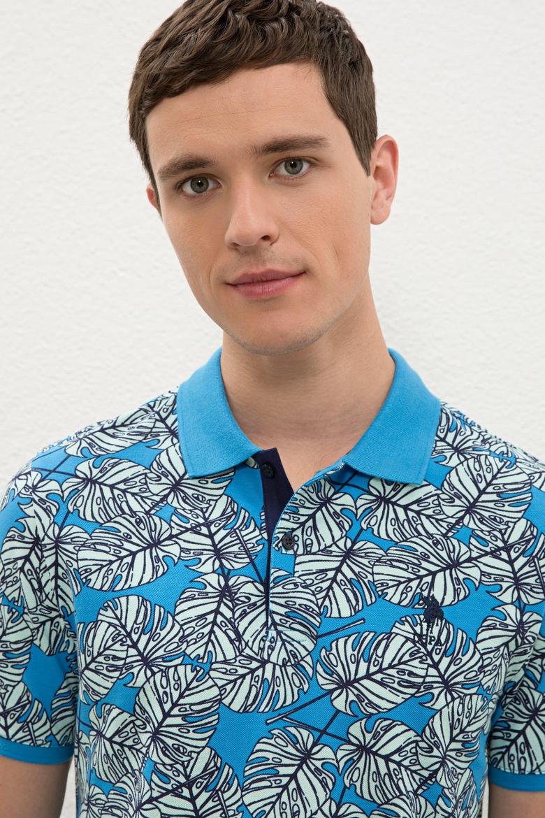 Erkek Kobalt Polo Yaka Tişört - 50238041028