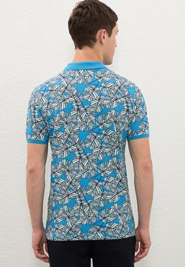 Erkek Kobalt Polo Yaka Tişört - 50238041028