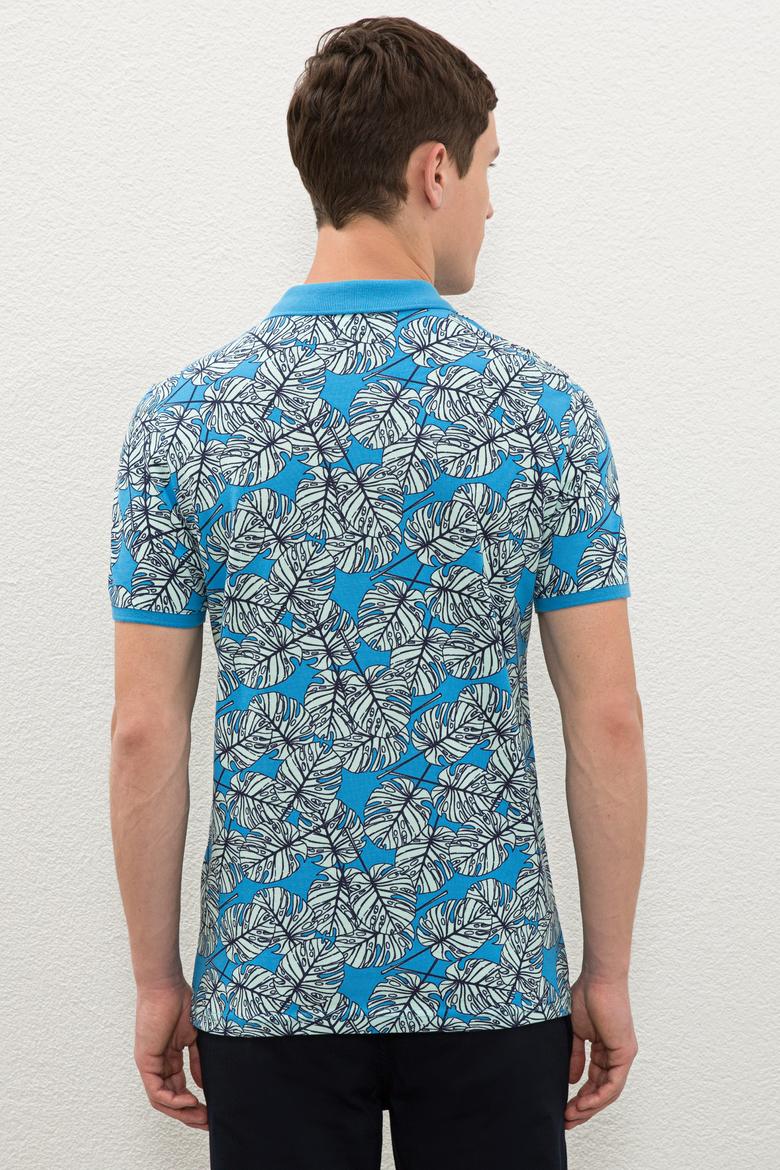 Erkek Kobalt Polo Yaka Tişört - 50238041028