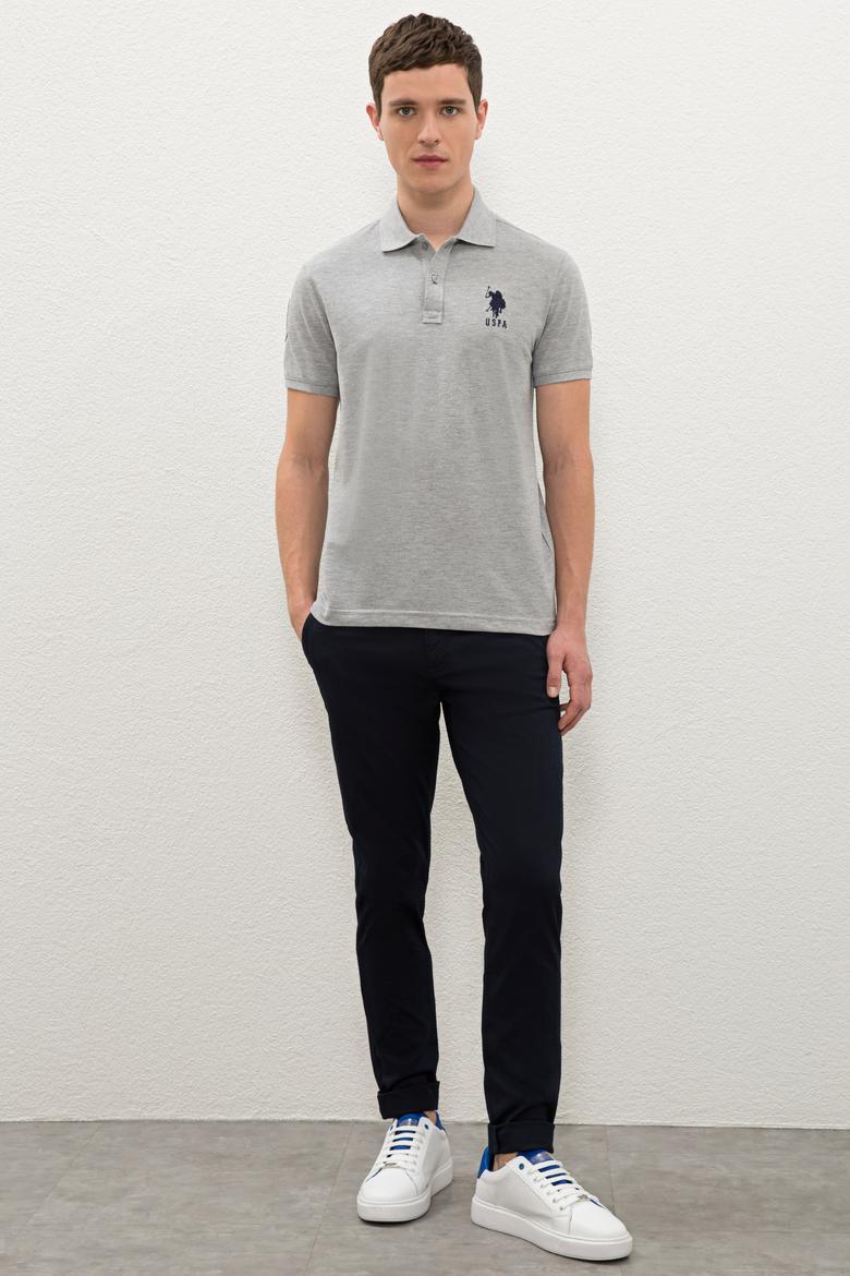 Erkek Gri Melanj Polo Yaka T-Shirt - 50238254041