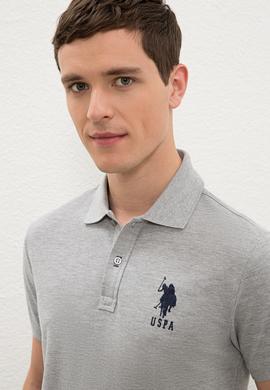 Erkek Gri Melanj Polo Yaka T-Shirt - 50238254041