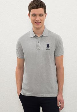 Erkek Gri Melanj Polo Yaka T-Shirt - 50238254041