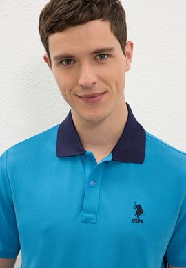 Erkek Mavi Polo Yaka Tişört - 50238253127