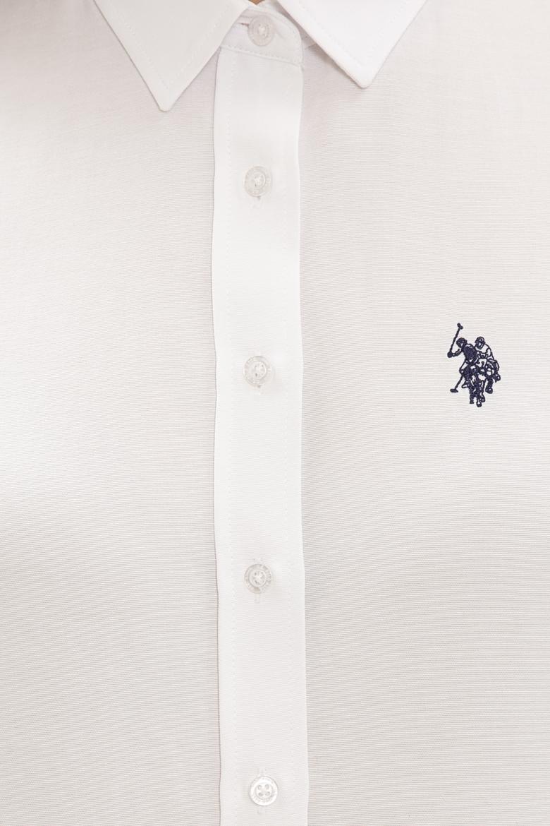 Kadın Beyaz Uzun Kollu Basic Gömlek - 50249850004