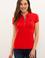 Kadın Kırmızı Basic Polo Yaka Tişört