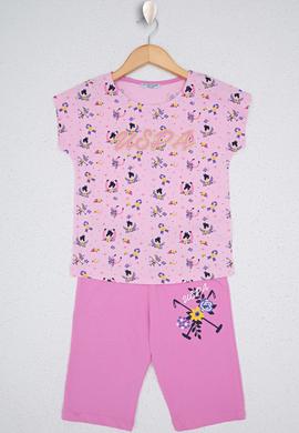 Kız Çocuk Toz Pembe Pijama Takımı - 50241917018