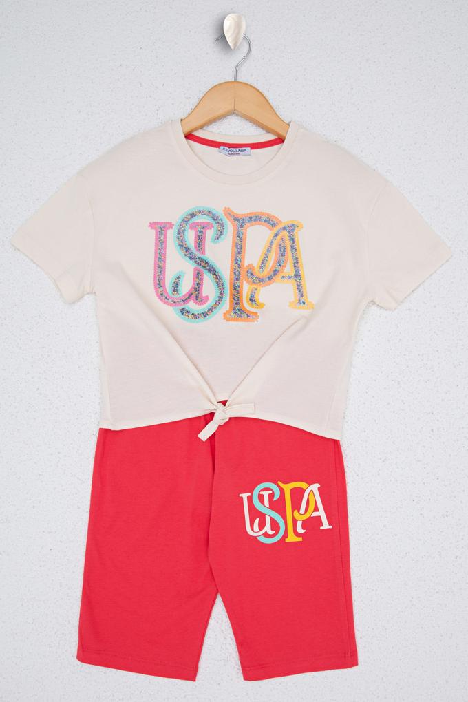 Kız Çocuk Beyaz Pijama Takımı