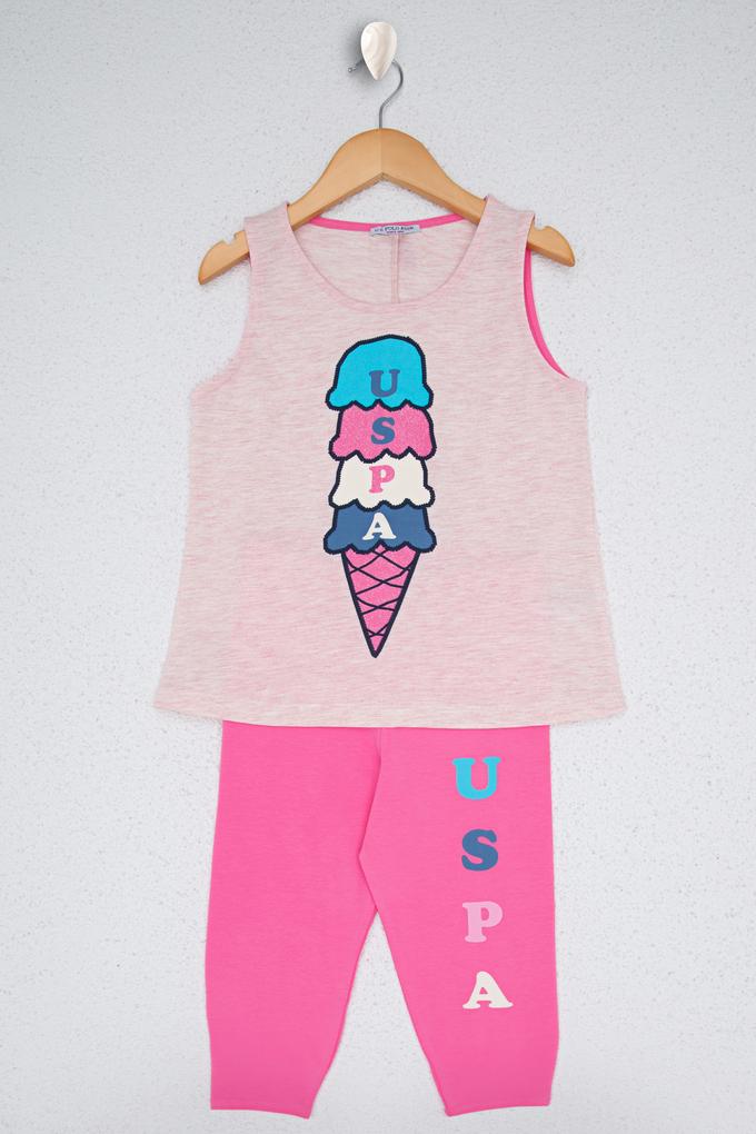 Kız Çocuk Pembe Pijama Takımı