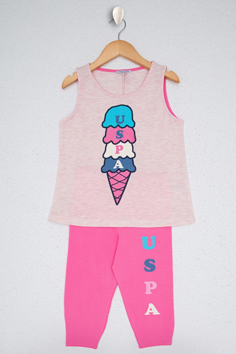 Kız Çocuk Pembe Pijama Takımı