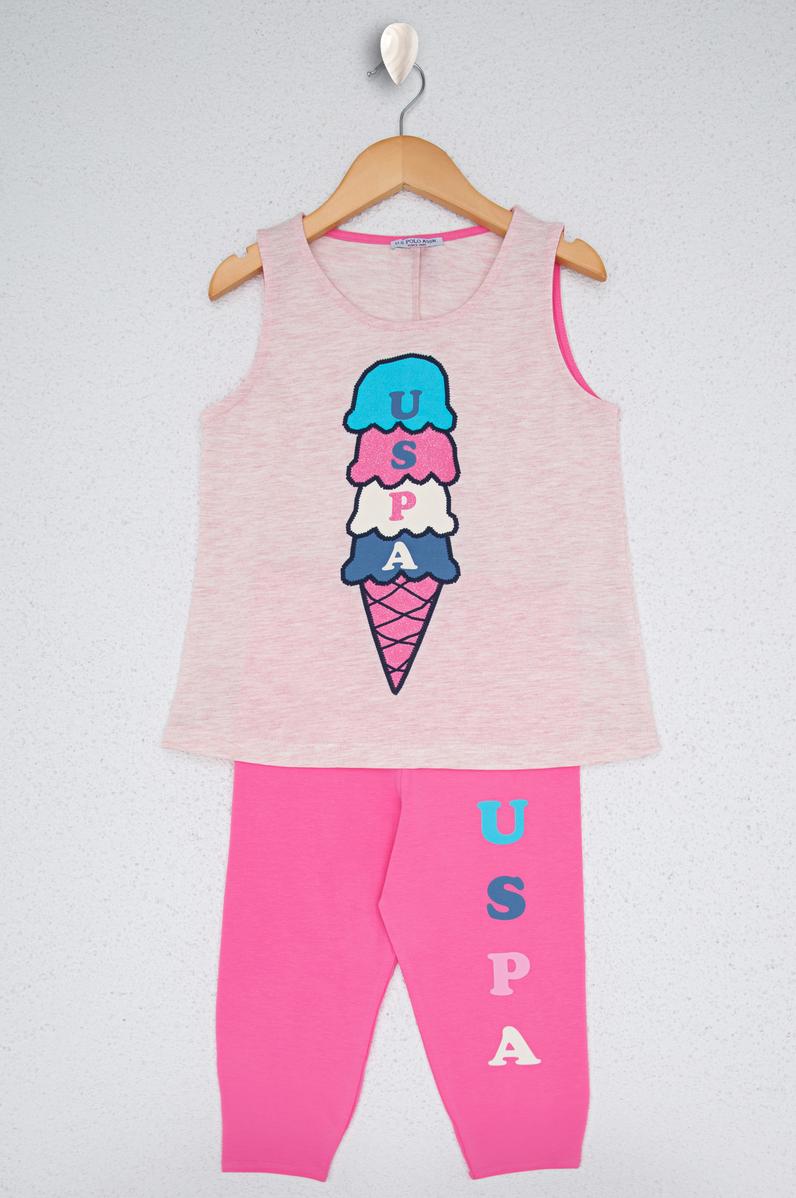 Kız Çocuk Pembe Pijama Takımı