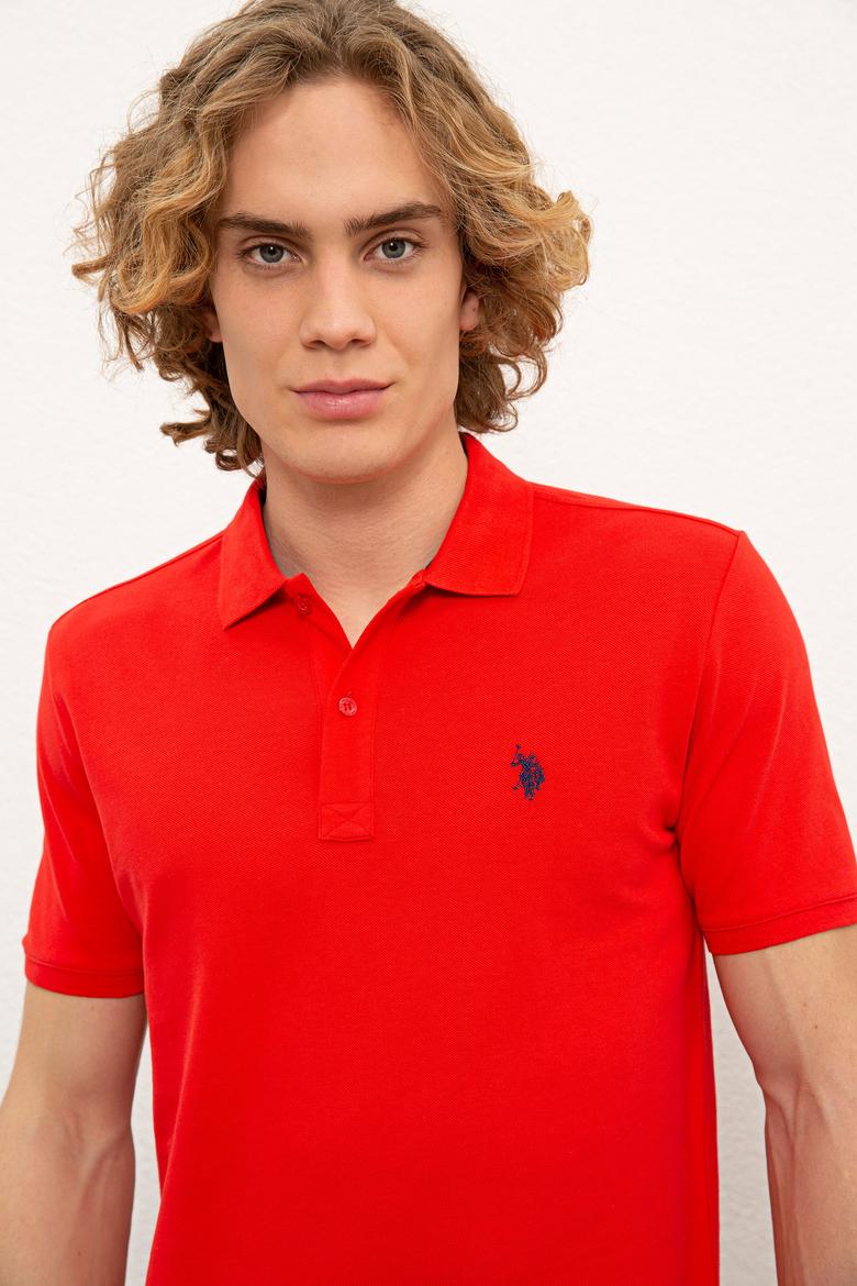 Erkek Kırmızı Basic Tişört - 50217612053