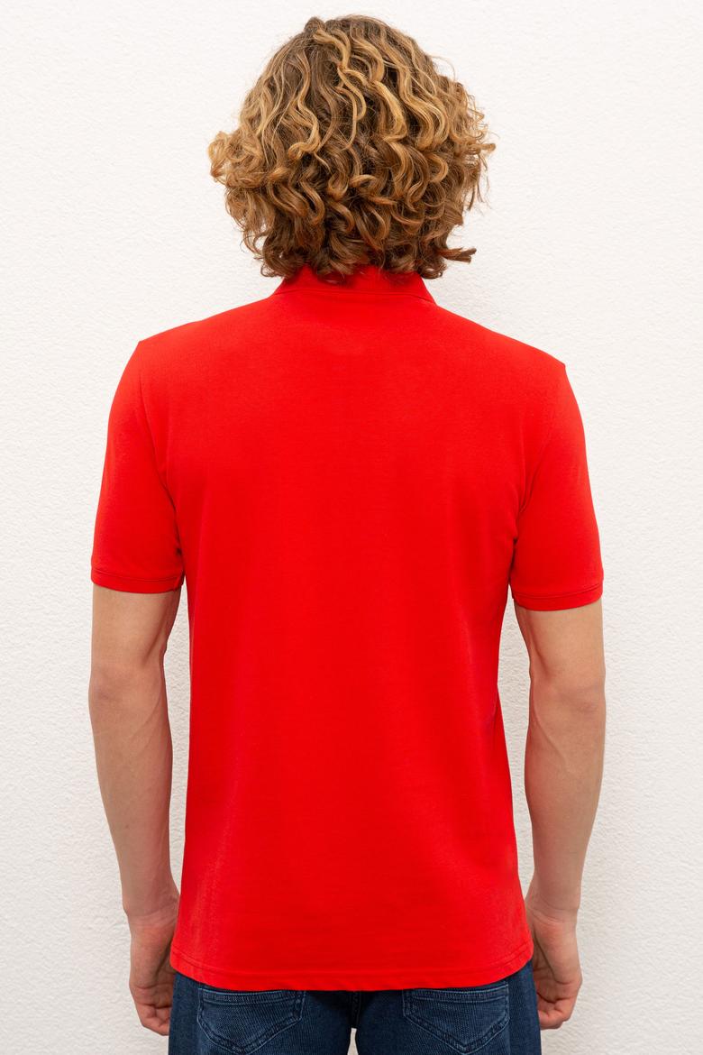 Erkek Kırmızı Basic Tişört - 50217612053