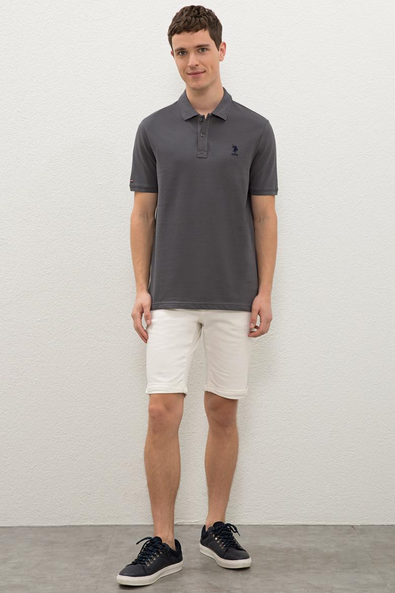 Erkek Antrasit Basic Tişört - 50222614210