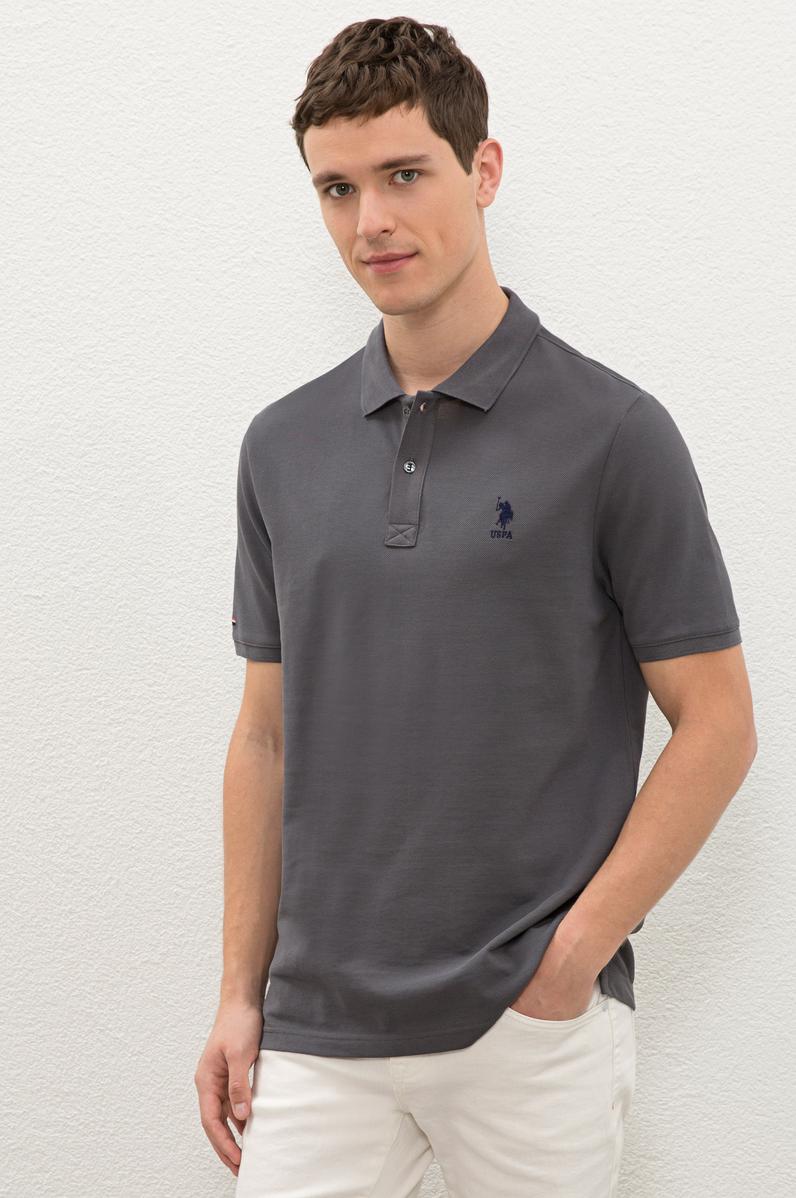 Erkek Antrasit Basic Tişört