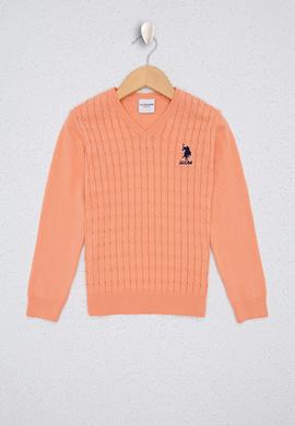 Kız Çocuk Somon Basic Kazak - 50224481010