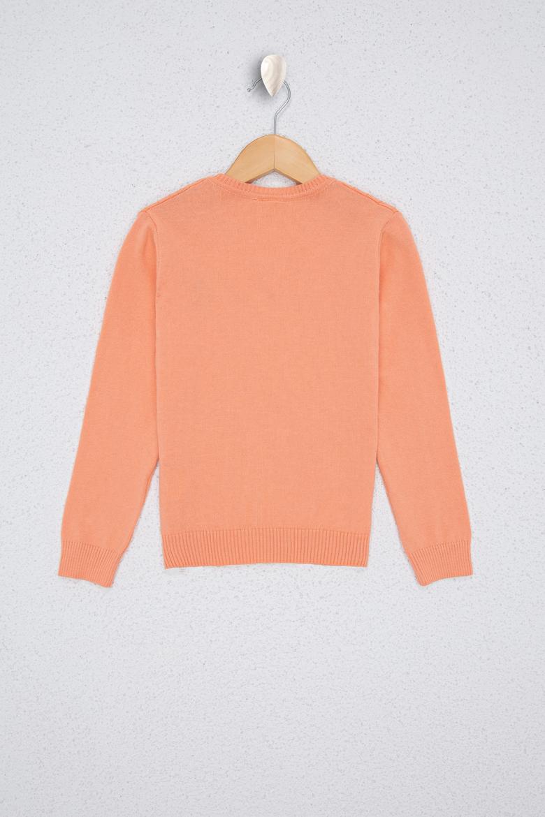 Kız Çocuk Somon Basic Kazak - 50224481010