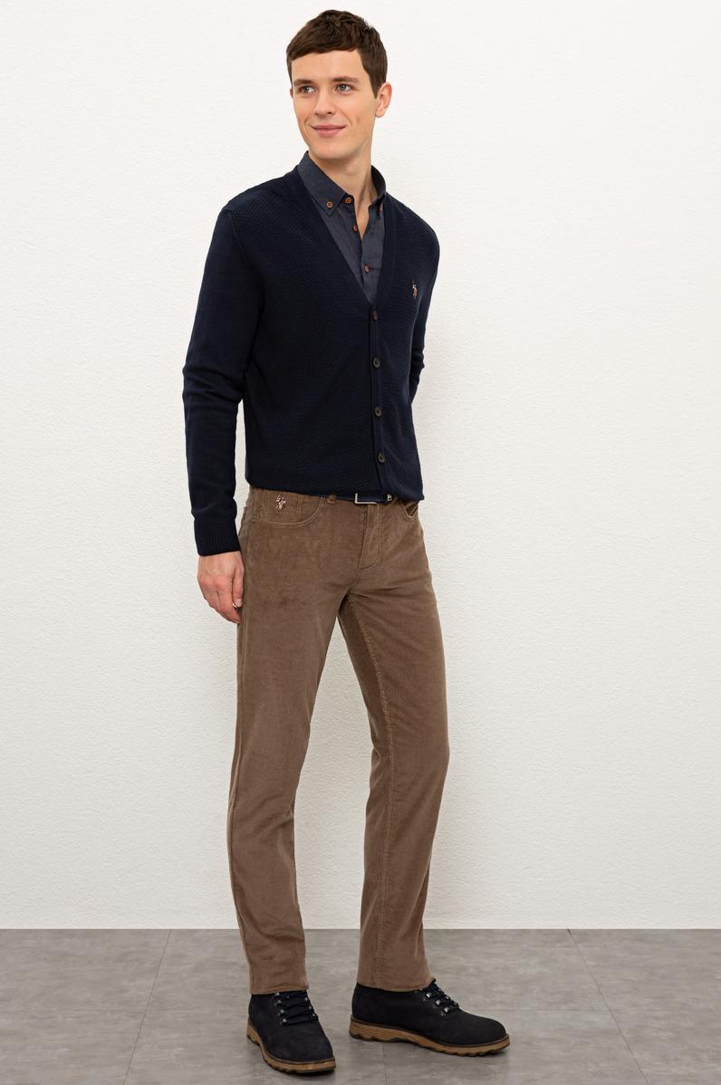 Erkek Kahverengi Kanvas Pantolon