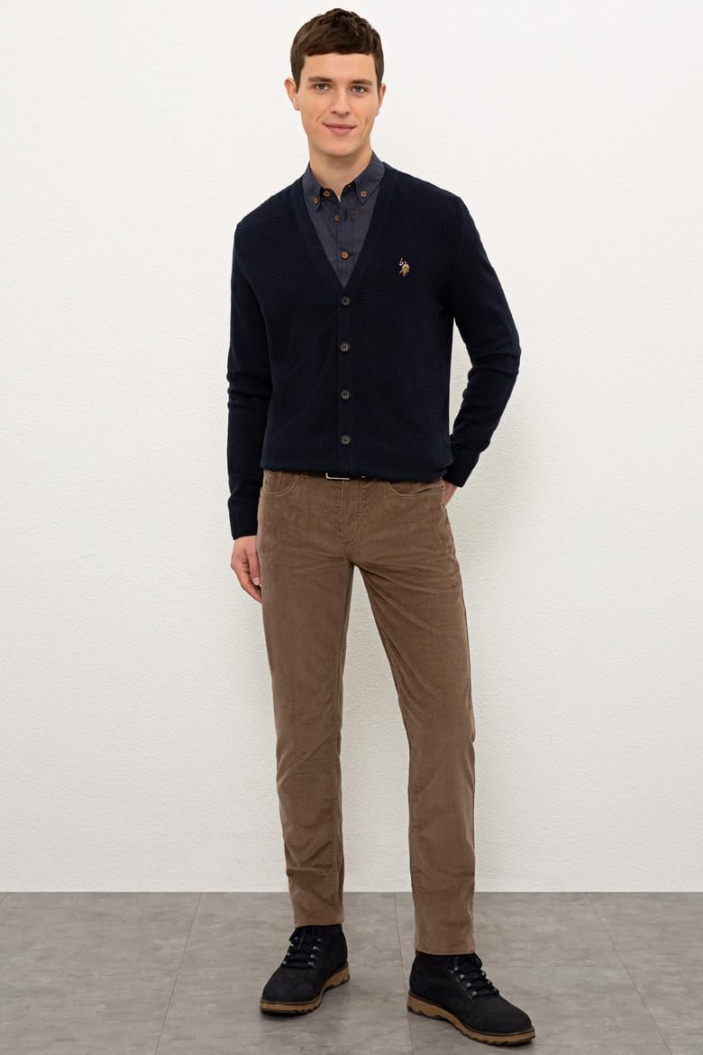 Erkek Kahverengi Kanvas Pantolon