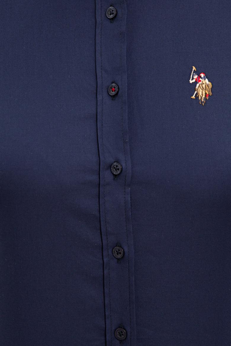 Kadın Lacivert Uzun Kollu Basic Gömlek - 50232199030